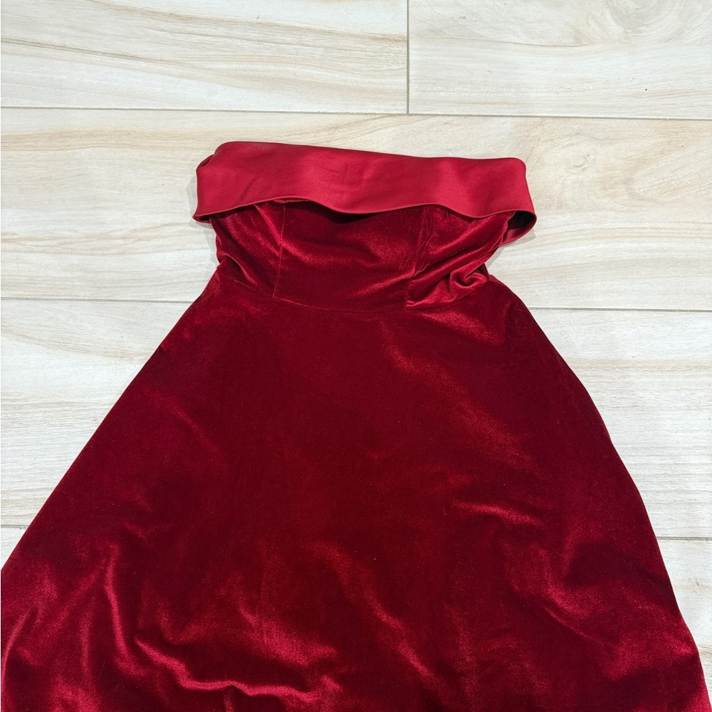 Strapless Velvet Dress